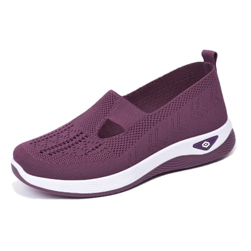 Ejoyiso Annelie Sommerschuh Damen, Comfortable Orthopaedic Mesh Shoes Leicht, Atmungsaktiv, Slip-On Rutschfeste Sohle (F, Erwachsene, 43, Numerisch, EU Schuhgrößensystem, M) von Ejoyiso