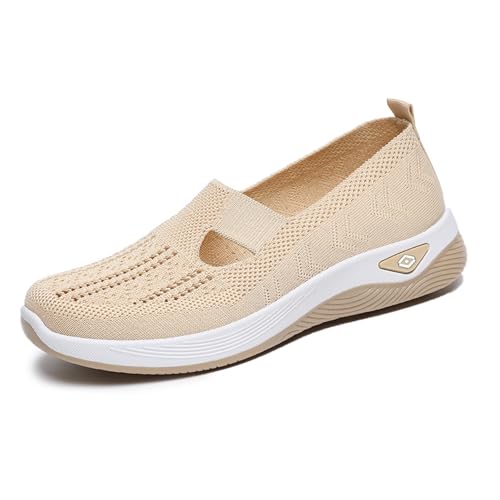Ejoyiso Annelie Sommerschuh Damen, Comfortable Orthopaedic Mesh Shoes Leicht, Atmungsaktiv, Slip-On Rutschfeste Sohle (I, Erwachsene, 43, Numerisch, EU Schuhgrößensystem, M) von Ejoyiso