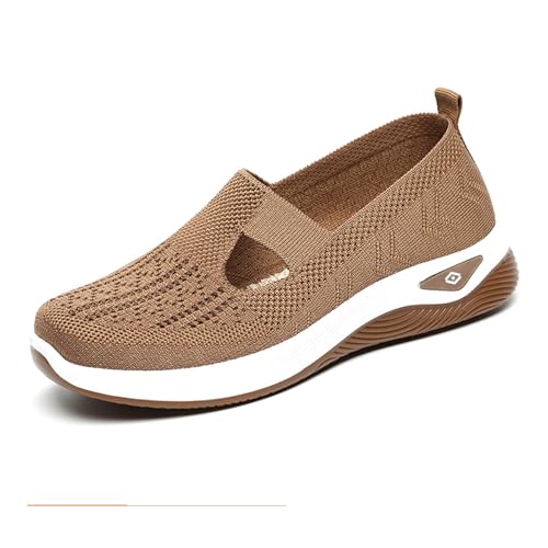 Ejoyiso Annelie Sommerschuh Damen, Comfortable Orthopaedic Mesh Shoes Leicht, Atmungsaktiv, Slip-On Rutschfeste Sohle (J, Erwachsene, Damen, 38, Numerisch, EU Schuhgrößensystem, M) von Ejoyiso