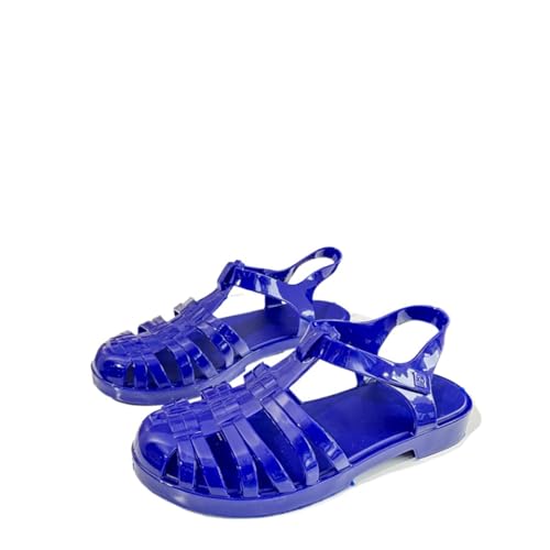 Ejoyiso Damen Sandalen Sommer, Transparente Kunststoff Sommerschuhe Einfarbig Kunststoff-Kristall Jelly-Schuhe (Blau, Erwachsene, 40, Numerisch, EU Schuhgrößensystem, M) von Ejoyiso