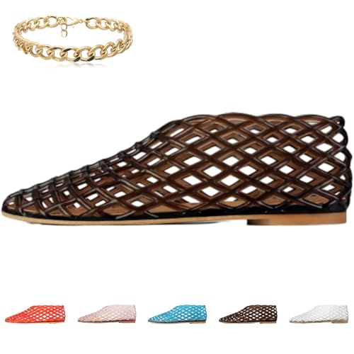 Ejoyiso Jelly Sandalen Damen, Slip-On Strand Leichte Casual Flache Sandalen Atmungsaktiv für Reisen im Freien (Schwarz, Erwachsene, Damen, 36, Numerisch, EU Schuhgrößensystem, M) von Ejoyiso