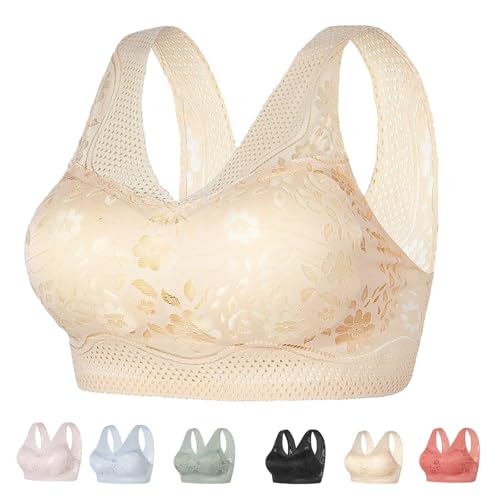 Wmbra BH Für Seniorinnen Original, Wmbra BH Original, Hohe Elastizität 24h Haltungskorrektur Kein Stahlring (DE/NL/SE/PL, Alphanumerisch, 4XL, Regular, Regular, A) von Ejoyiso