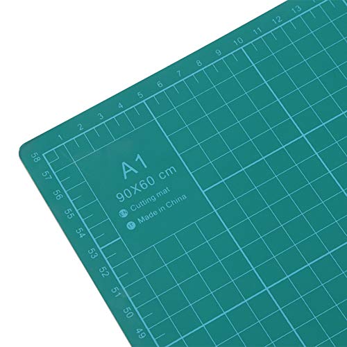 A1 Schneidematte, 60 x 90 x 0,5 cm 5-lagiges Dickes Selbstheilend PVC Schneideunterlage Schreibtischunterlage mit Doppelseitiges Design für Zwecke Schreiben Malen Schnitzen Grün A1 Schneidematte, 60 x 90 x 0,5 cm 5-lagiges Dickes Selbstheilend PVC Schneideunterlage Schreibtischunterlage mit Doppelseitiges Design für Zwecke Schreiben Malen Schnitzen Grün von Ejoyous
