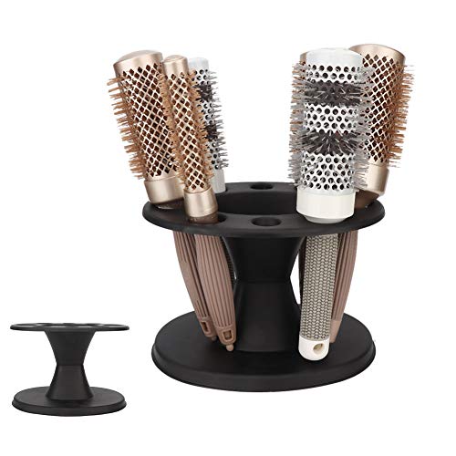 Ejoyous Haarbürstenhalter Salon Haarkämme Stehen Organizer Display-Halter für 8 Haarbürsten und Kämme Haarbürsten-Kamm für Zuhause, Friseursalon, Salon (BLACK) von Ejoyous
