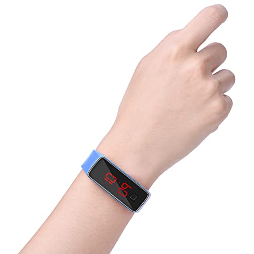 Ejoyous LED-Uhr, Sport-Silikonarmband, Digitales 12-Stunden-Zifferblatt, Elektronische Anzeige, Armbanduhr, Rechteckig, für Teenager, Jungen, Mädchen, Kinder (Wasser Blau) von Ejoyous