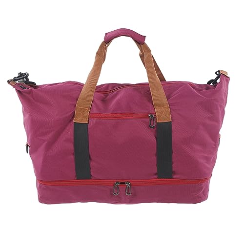 Große wasserdichte Sporttasche für Damen und Herren mit Mehreren Taschen Sporttasche Inklusive Verstellbarem Abnehmbarem Schultergurt, Umhängetasche für Sport und Reisen (Purple) von Ejoyous