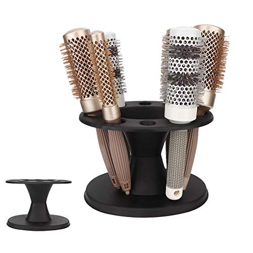Haarbürstenhalter Salon Haarkämme Stehen Organizer Display-Halter für 8 Haarbürsten und Kämme Haarbürsten-Kamm für Zuhause, Friseursalon, Salon (BLACK) von Ejoyous