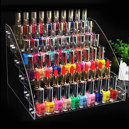 Transparenter Nagellackhalter, multifunktionaler Acryl-Nagellack-Ausstellungsstand Acryl-Kosmetik-Organizer Ätherische Ölflaschen Nagellack(6 Niveaux) von Ejoyous