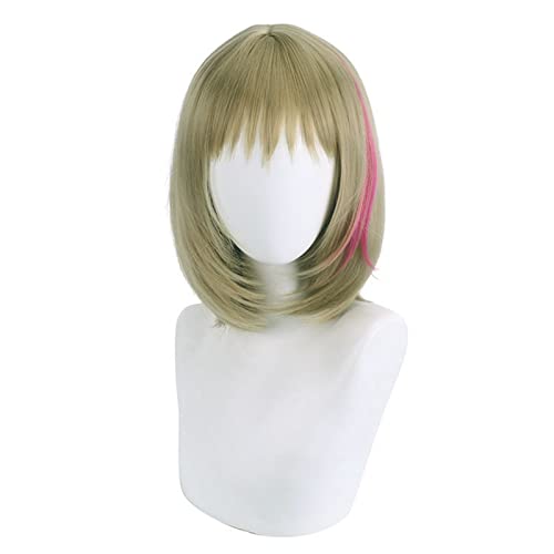 Cosplay Charakter Anime Perücke Pink Pick Dye kurzes Haar Styling Party Mode Damen Perücke Haarset Modedekoration von EkeNoz