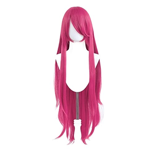 Cosplay-Perücken mit Pony 100 cm lange, gerade, mehrfarbige Damenperücke Modedekoration (Color : 14, Size : 100cm) von EkeNoz