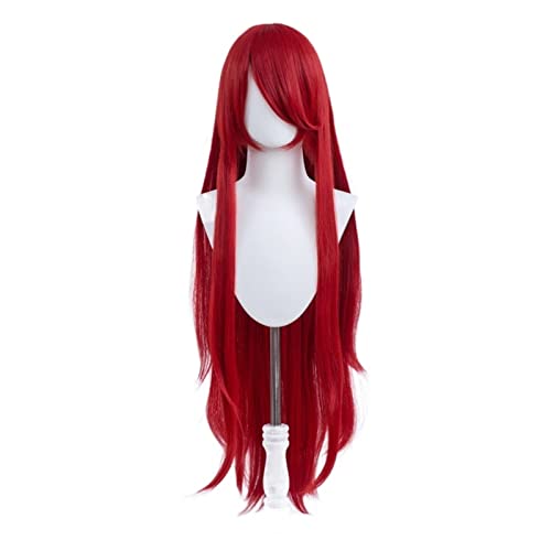 Cosplay-Perücken mit Pony 100 cm lange, gerade, mehrfarbige Damenperücke Modedekoration (Color : 15, Size : 100cm) von EkeNoz