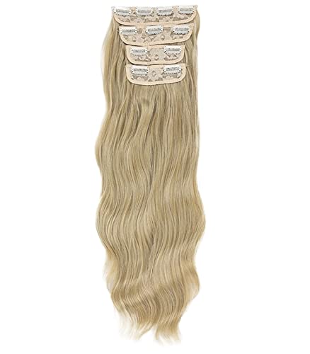 Damen-Perücke, Stück, Wasserwelligkeit, Locken, Haarverlängerung, vierteiliges Set, Kissen-Haarverdichtung, Haarvolumen, natürlicher Haarersatz, 50 cm Modedekoration (Color : 9, Size : 50 cm) von EkeNoz