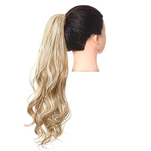 Damen Perücke Grip Clip Tigerkralle langes lockiges Haar Pferdeschwanz flauschige lange lockige Haare Perücke Pferdeschwanz Modedekoration (Color : 11, Size : 22 inch) von EkeNoz