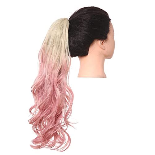 Damen Perücke Grip Clip Tigerkralle langes lockiges Haar Pferdeschwanz flauschige lange lockige Haare Perücke Pferdeschwanz Modedekoration (Color : 18, Size : 26 inch) von EkeNoz