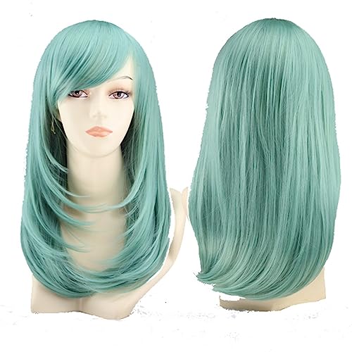 Damenperücke, lockiges Haar, bunt, Anime, Cosplay, Performance-Kopfbedeckung Modedekoration (Color : 1, Size : 1) von EkeNoz