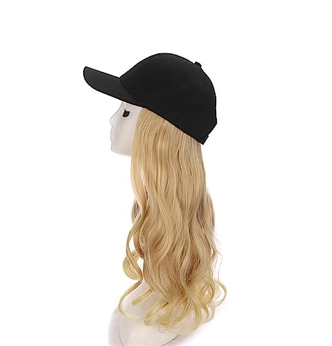 Frauen Entenzunge Kappe Hut Perücke langes lockiges Haar Kopfbedeckung Hochtemperatur seidenmatt atmungsaktiv Modedekoration (Color : 1, Size : 1) von EkeNoz