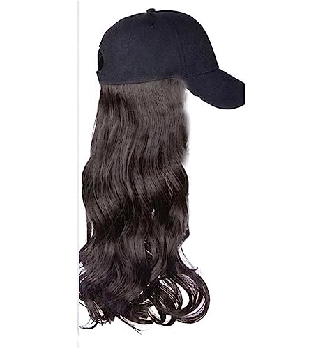 Frauen Entenzunge Kappe Hut Perücke langes lockiges Haar Kopfbedeckung Hochtemperatur seidenmatt atmungsaktiv Modedekoration (Color : 4, Size : 1) von EkeNoz