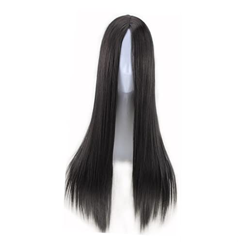 Herren und Damen Universalperücke Cosplay Anime Perücke mittlerer Scheitel 70 cm langes glattes gefärbtes Haar Modedekoration (Color : 6, Size : 70 cm) von EkeNoz