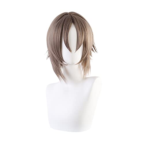 Männer und Frauen Perücken kurze braune Haare Mode Party Anime Frisur Cosplay Reverse Perücke Haarset Modedekoration von EkeNoz