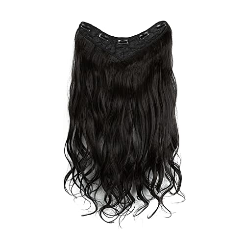 Natürliche Perücke for Frauen mit langen lockigen Haaren und großen Wellen in einteiligen, flauschigen V-förmigen Haarverlängerungen Modedekoration (Color : 3, Size : 18 inch) von EkeNoz