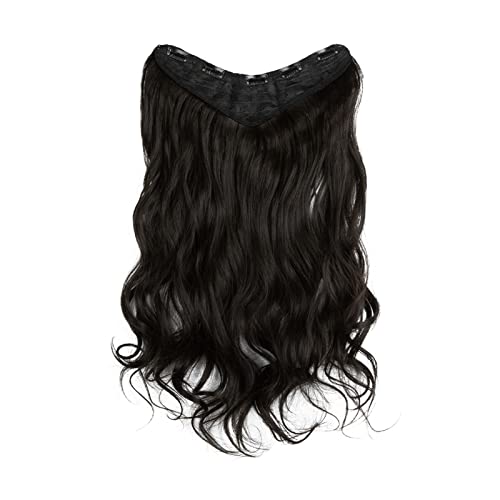 Natürliche Perücke for Frauen mit langen lockigen Haaren und großen Wellen in einteiligen, flauschigen V-förmigen Haarverlängerungen Modedekoration (Color : 4, Size : 18 inch) von EkeNoz