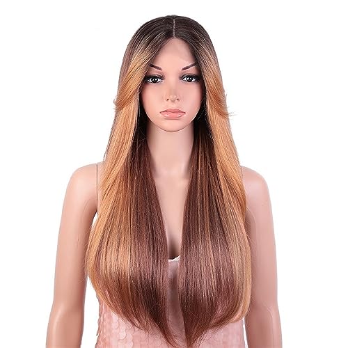 Spitzenperücke for Damen, große Welle, langes lockiges Haar, Kopfbedeckungen aus Chemiefaser (Color : 5, Size : 1) von EkeNoz