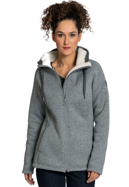 Ekline Elkline Damen Fleecejacke Fireplace | Strickfleecejacke mit Kapuze | 2014091 von Ekline