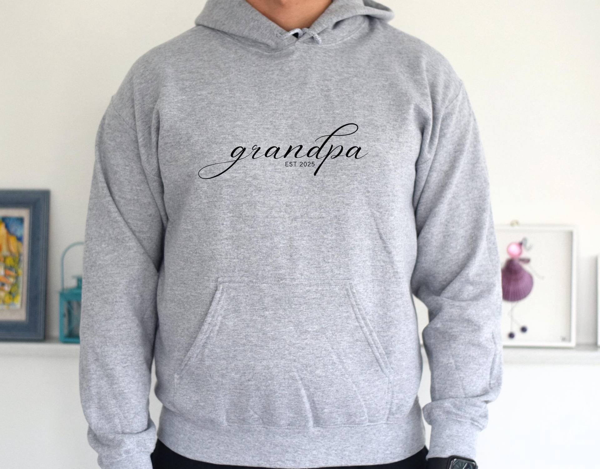 Grandpa Shirt, Est, Sweatshirt Grandpa, Gift For Husband, Gildan 18000, Dad, Baby Shower Gift, Father Day von EknaliDesigns