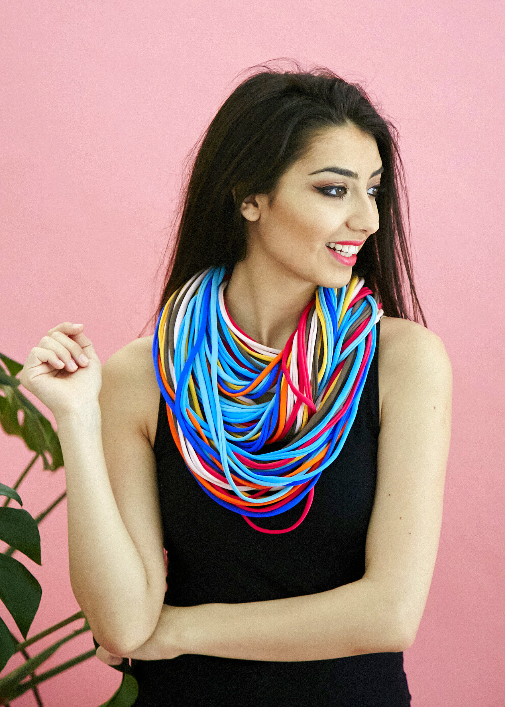 strickkette, Rundschal Tube Schlauchschal, Loop Bunte Kette von Ekoszale