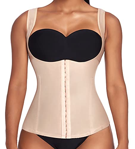 Ekouaer Damen Korsett Taille Trainer Cincher Körper Ex Weste Der, X-Large fit 35-37" Tailleline Nude von Ekouaer