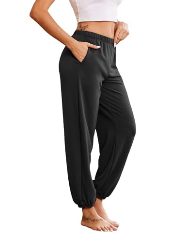 Ekouaer Damen Schlafanzughose Lang Jogginghose Warm Loungehose Freizeithose Nachtwäsche Hosen mit Taschen Pyjamahose Schwarz L Ekouaer Damen Schlafanzughose Lang Jogginghose Warm Loungehose Freizeithose Nachtwäsche Hosen mit Taschen Pyjamahose Schwarz L von Ekouaer