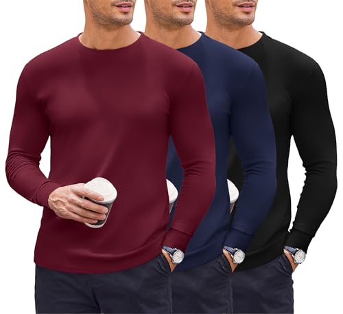 Ekouaer Herren Basic Rollkragenpullover Slim fit Langarmshirt Thermounterwäsche Oberteil Langarm Herren Rollkragen Pullover von Ekouaer