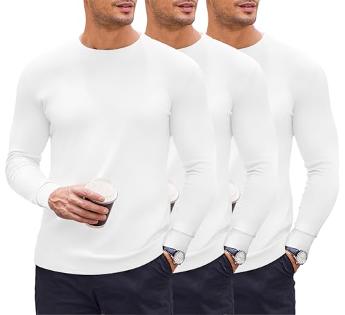 Ekouaer Herren Basic Rollkragenpullover Slim fit Langarmshirt Thermounterwäsche Oberteil Langarm Herren Rollkragen Pullover von Ekouaer