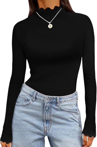 Ekouaer Thermo Unterhemd Damen 3 Pack Thermoshirt Langarm Thermounterwäsche Thermo Oberteil Warme Unterwäsche Winter Thermal Base Layer von Ekouaer