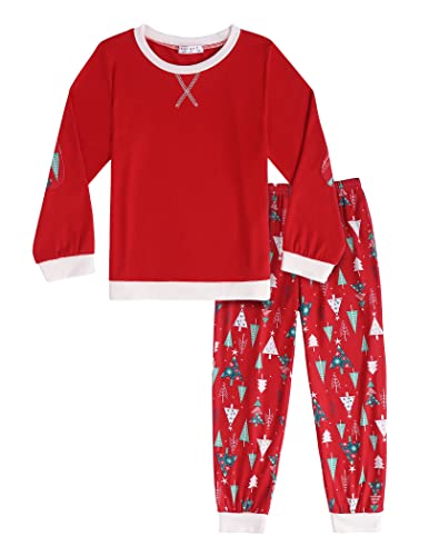 Ekouaer Weihnachten FamilienSchlafanzug Für Familie Familie Weihnachten Pyjamas Set Bedruckte Weihnachten Nachtwäsche Outfits für Unisex Jungen Mädchen von Ekouaer