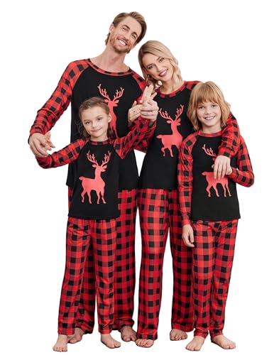 Ekouaer Pyjama Weihnachten Familie weihnachtspyjama Paare Matching Pyjamas von Ekouaer