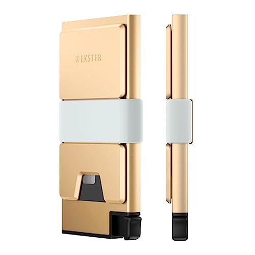 Ekster Aluminum Cardholder Wallet for Men | Metal Wallets with RFID Blocking Layer | Slim & Minimalist Aluminum Wallet with Push Button for Quick Card Access (Gold) von Ekster