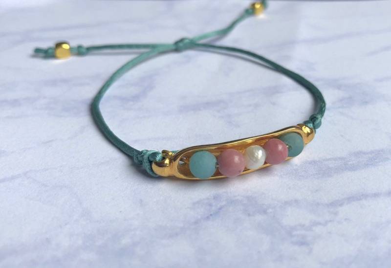 Verstellbare Armband Mit Verschiedenen Halbedelsteinen von EksterBijoux