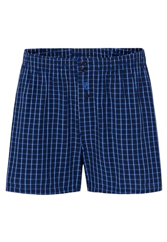 El Búho Nocturno Boxershorts Herren Baumwolle Herren Unterhose Boxers for Men Kariert, 100% Baumwolle, Blau 6313, L von El Búho Nocturno
