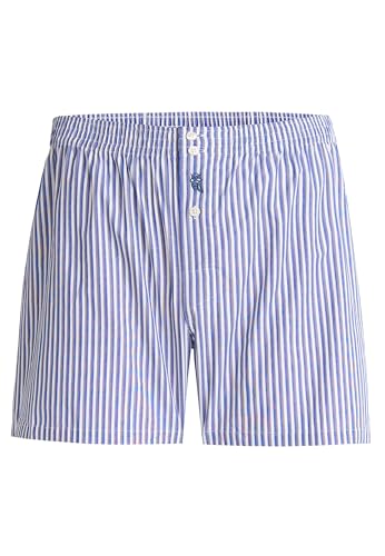 El Búho Nocturno Boxershorts Herren Baumwolle Herren Unterhose Boxers for Men Gestreift 100% Baumwolle, Grau 6939, L von El Búho Nocturno