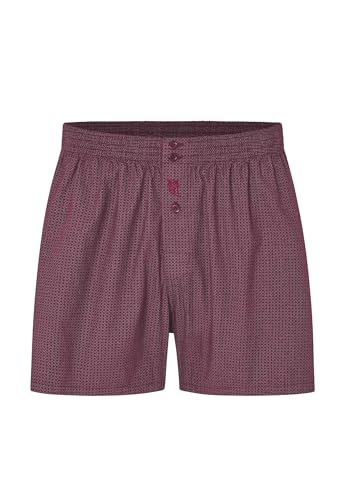 El Búho Nocturno Boxershorts Herren Baumwolle Herren Unterhose Boxers for Men Kariert, 100% Baumwolle, Rot 6311, 3XL von El Búho Nocturno
