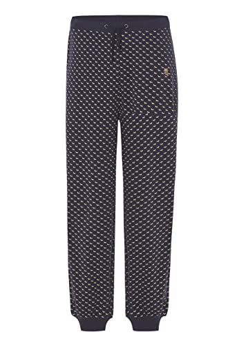 El Búho Nocturno Schlafanzughose Herren Lang Kariert Baumwolle Flanell Pyjamahose Kurz Pyjama Unterteile Nachtwäsche Für Herren, (Pyjamahose Popeline Blau 8510_39), (3XL) von El Búho Nocturno