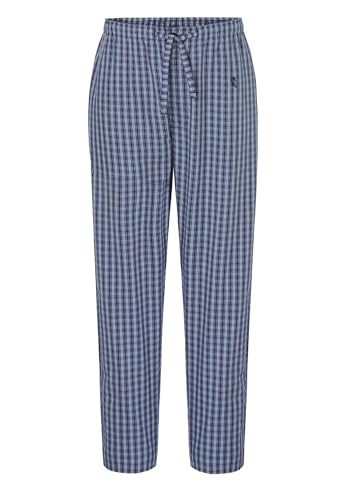 El Búho Nocturno Schlafanzughose Herren Lang Kariert Baumwolle Flanell Pyjamahose Kurz Pyjama Unterteile Nachtwäsche Für Herren, (Pyjamahose Popeline Rot 8977_90), (3XL) von El Búho Nocturno