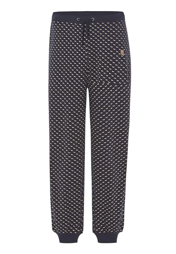 El Búho Nocturno Schlafanzughose Herren Baumwolle Lang Gestrickt Kariert Herren Pyjamahose, 100% Baumwolle, Blau 8510, XL von El Búho Nocturno