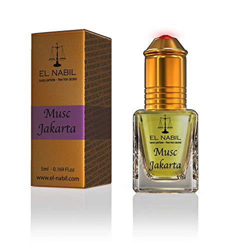 Musc Jakarta 5ml Parfum Duft - El Nabil Misk Musk Moschus Parfümöl für DAMEN & FRAU - Ätherische Essenzen Natur Perfume Oil Attar Scent von EL NABIL