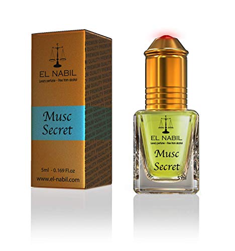 Musc Secret 5ml Parfum Duft - El Nabil Misk Musk Moschus Parfümöl für DAMEN & FRAU - Ätherische Essenzen Natur Perfume Oil Attar Scent von EL NABIL