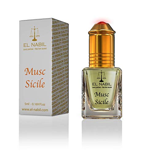 Musc Sicile 5ml Parfum Duft - El Nabil Misk Musk Moschus Parfümöl für HERREN & DAMEN - Ätherische Essenzen Natur Perfume Oil Attar Scent von EL NABIL