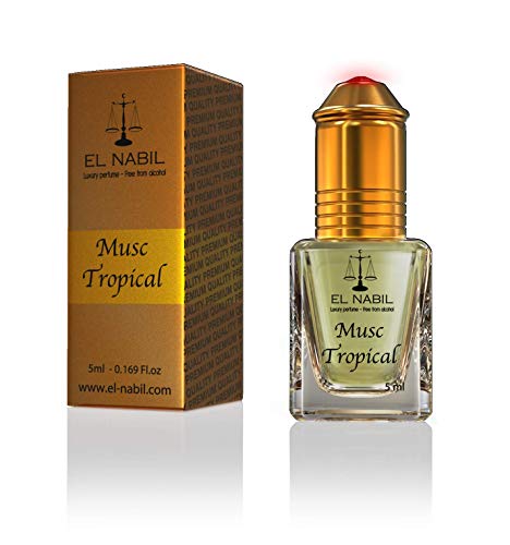 Musc Tropical 5ml Parfum Duft - El Nabil Misk Musk Moschus Parfümöl für HERREN & DAMEN - Ätherische Essenzen Natur Perfume Oil Attar Scent von EL NABIL