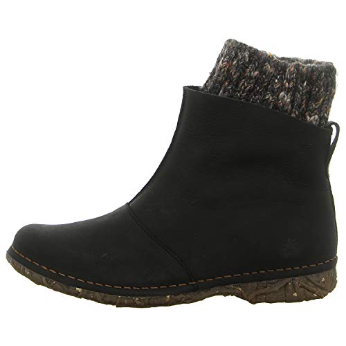 El Naturalista Damen Ankle Boots Angkor, Frauen Stiefelette, Stiefel Boot halbstiefel Bootie reißverschluss Damen Frauen Lady,Black,36 EU / 3 UK von El Naturalista