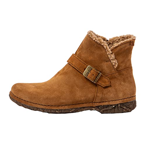 El Naturalista Damen Ankle Boots Angkor, Frauen Stiefeletten,Warmfutter,uebergangsschuhe,uebergangsstiefel,gefüttert,Toffee,40 EU / 7 UK von El Naturalista